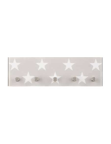 Cuelgallaves de cristal con diseño de estrellas y 5 colgadores