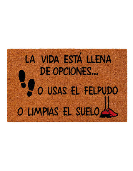 Felpudo original La vida está llena de opciones de fibra de coco