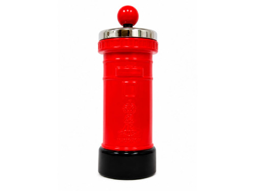 Cenicero de cerámica roja con forma de clásico buzón de correos londinense
