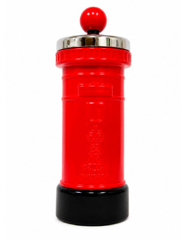 Cenicero de cerámica roja con forma de clásico buzón de correos londinense