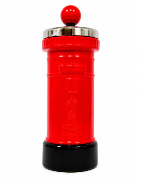 Cenicero de cerámica roja con forma de clásico buzón de correos londinense