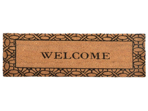 Felpudo con forma alargada Welcome.