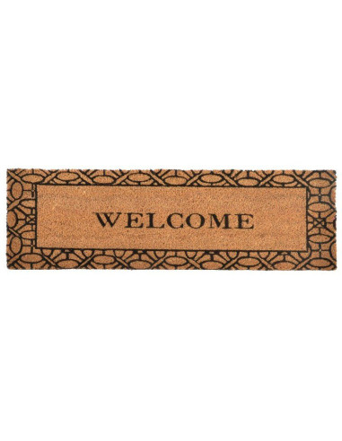 Felpudo con forma alargada Welcome.