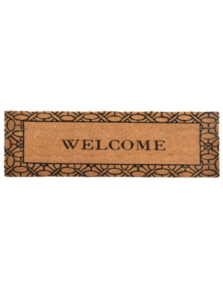 Felpudo con forma alargada Welcome.