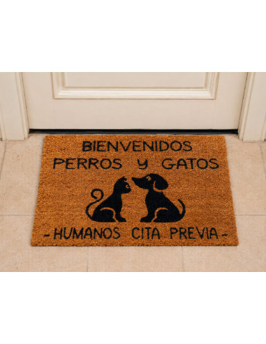 Felpudo Humanos Cita Previa en la puerta de casa