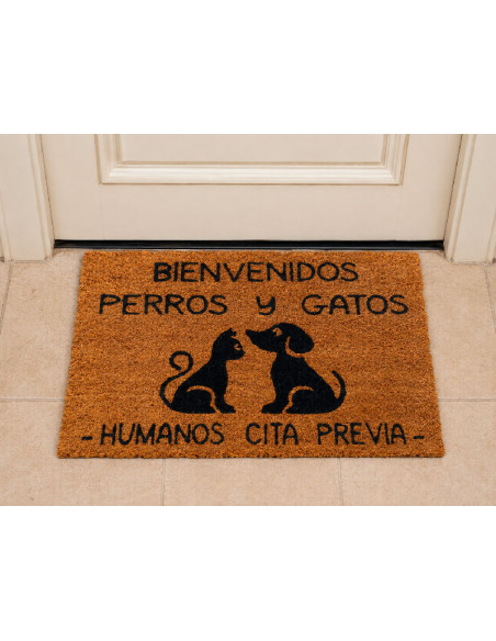 Felpudo Humanos Cita Previa en la puerta de casa