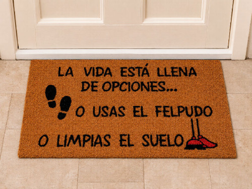 Felpudo original La vida está llena de opciones de fibra de coco 2