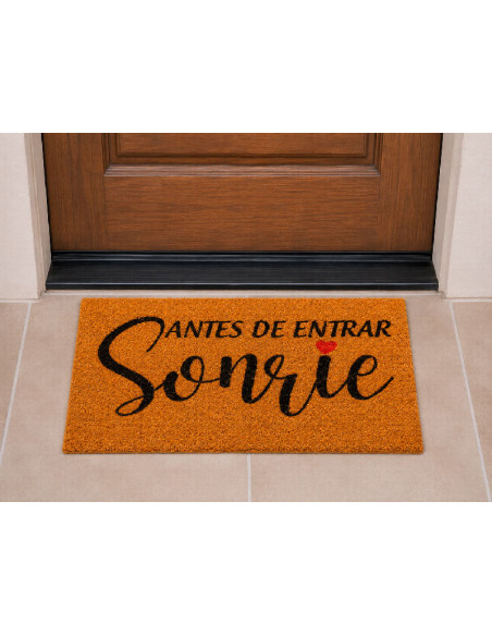 Felpudo Antes de Entrar Sonríe en la puerta de casa