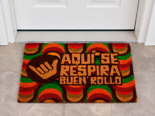 Felpudo Aquí se respira buen rollo 2
