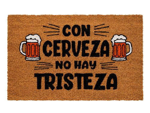 Felpudo Con Cerveza No Hay Tristeza