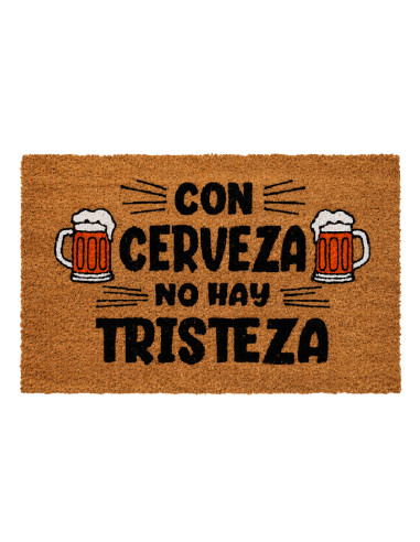 Felpudo Con Cerveza No Hay Tristeza