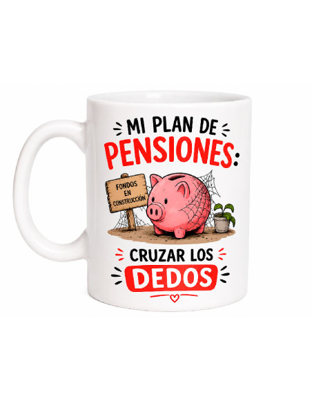 Taza Mi plan de pensiones: cruzar los dedos