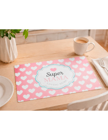 Individual Super Mama en la mesa de la cocina
