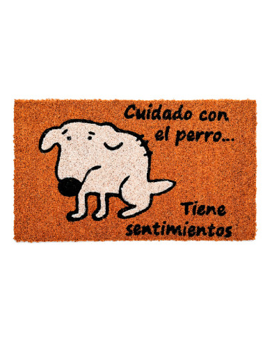 Felpudo Cuidado con el Perro, Tiene Sentimientos | Felpudos Originales