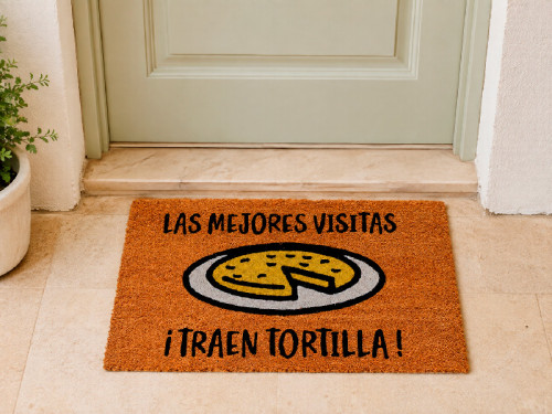Felpudo 'Las Mejores Visitas Traen Tortilla'. 2