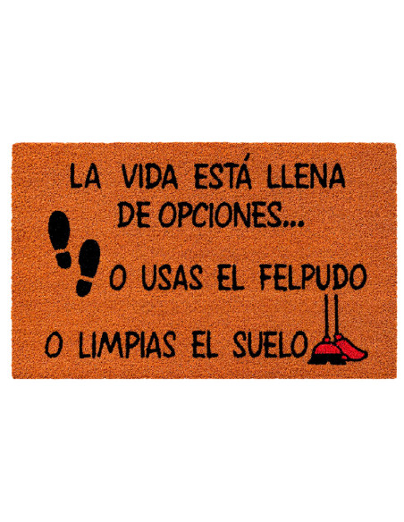 Felpudo original La vida está llena de opciones de fibra de coco