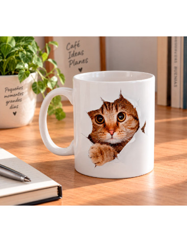Taza Gato en el despacho